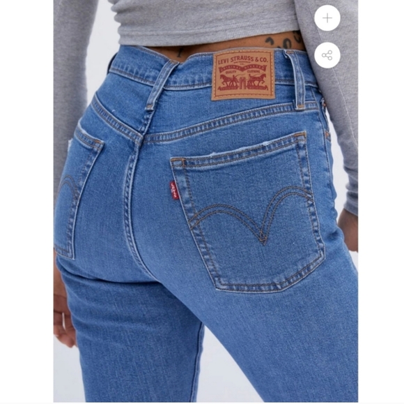 Levi's WEDGIE High Rise Skinny Jeans Size 24 25 - Picture 8 of 13